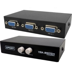 Resim AoGo Vga 2 Port Manuel Seçmeli Switch 2 Kasa Monitör 