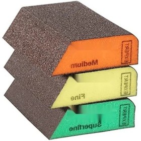 Resim 3 Parçalı Kombi Zımpara Sünger Seti, Ø 69 X 97 X 26 Mm 
