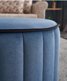 Resim Favora Lindy Puf - Mavi Mavi 