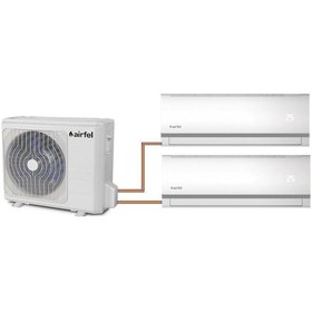 Resim Airfel 5.5 kW 1 Dış + 2 İç Ünite (9+12) Duvar Tipi Multi Klima 