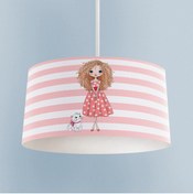 Resim BAMBAŞKA MODA BEBEK VE ÇOCUK ODASI İkiz Kız Desenli Çizgili Avize 