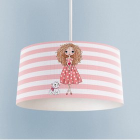 Resim BAMBAŞKA MODA BEBEK VE ÇOCUK ODASI İkiz Kız Desenli Çizgili Avize 