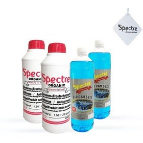 Resim '-40Spectrekırmızı Antifriz 1.5 Lt 2 Adet Cam Suyu 1 Lt 2 Adet 