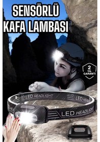 Resim Kamp Lambası Led Işık Kafa Lambası Balıkçı Lambası Ayarlanabilir Siyah 