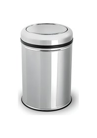 Resim 12 Lt Pratik Kapak Çöp Kovası Metalik 