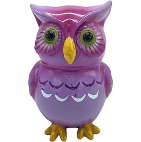 Resim Polyester Kumbara Baykuş Lila 