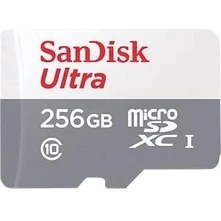 Resim Sandisk Ultra 256GB 100MB/S Microsdxc Uhs-I Hafıza Kartı SDSQUNR- 