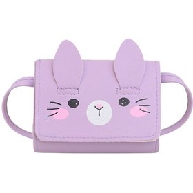 Resim Tenfowee Küçük Kızlar İçin Pembe Tavşan Desenli Pu Deri Çok Amaçlı Askılı Çanta - Günlük Kullanıma Uygun, Hafif Ve Dayanıklı 