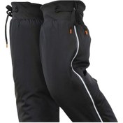 Resim Electric Suntek Motosiklet Su Geçirmez Bacak Isıtıcı 60cm, Kışlık Dizlik, Rüzgar Geçirmez, Yansıtıcı Şeritli Siyah 