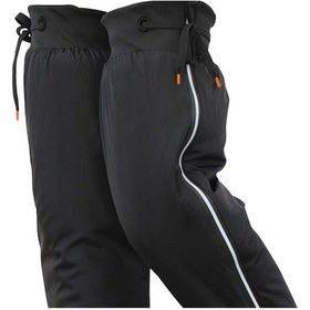 Resim Electric Suntek Motosiklet Su Geçirmez Bacak Isıtıcı 60cm, Kışlık Dizlik, Rüzgar Geçirmez, Yansıtıcı Şeritli Siyah 