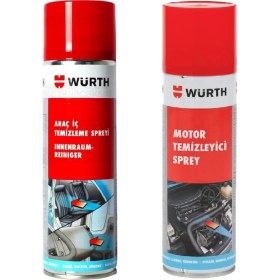Resim Würth Motor Temizleyici Sprey + Araç Içi Temizleyici Sprey 500 ml 