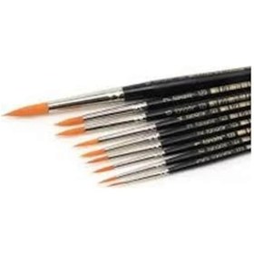 Resim Fanart Seri 123 Sentetik Kıl Yuvarlak Sivri Uç Fırça No:8 