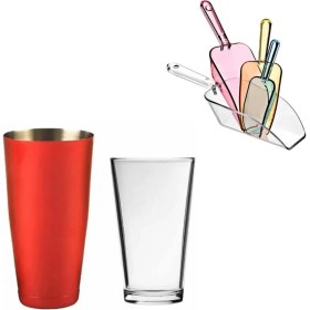Resim Adin Tasarım Baston Shaker 750 ml + Buz Küreği 4 Adet Bar Shaker Kokteyl Hazırlama Karıştırma Kabı Bar Küreği 