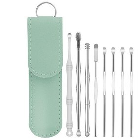 Resim Vkemall 10 Adet Paslanmaz Çelik Kulak Temizleme Seti - Kulak Kiri Çıkarma Aleti Ve Saklama Kesesi Dahil 