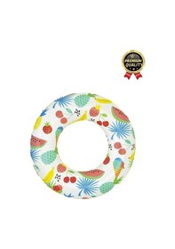 Resim Premium Dayanıklı Güvenli 80 Kg 51 Cm 176 Lbs Çocuk Eğlenceli Meyve Desenli Deniz Havuz Yüzme Simidi 