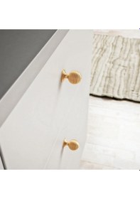 Resim Neck Metal Düğme Kulp Çap 34mm Altın Dolap Kapak Modern Çekmece Mobilya Kulbu Tv Ünite 