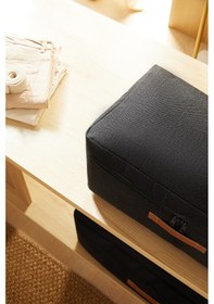 Resim Ocean Home Textile 2'li Siyah Renk Jüt Baza Altı Hurç Set 1 Adet 52 X 28 X 21 / 1 Adet 62 X 46 X 22 Cm Siyah 