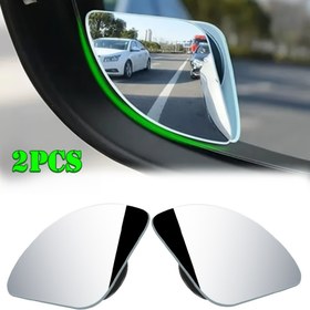 Resim 2 Adet Araç Kör Nokta Aynası - 360° Ayarlanabilir Geniş Açılı Dikiz Aynası Uzatıcıları, Çerçevesiz Yelpaze Şekilli/Oval Lens, Dikiz/Kapı/Kamyon Kör Nokta Kapsama, Kolay Kurulum (Kablosuz) - SUV'lara Uyumlu 