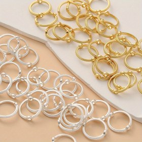 Resim 100 adet Çinko Alaşımlı Boncuk Halkaları - DIY Takı Yapımı, El Sanatları ve Boncuk Projeleri için Çift Delikli Yuvarlak Boncuk Tutucuları, Boncuk Aksesuarları, El Sanatları Malzemeleri, Dekoratif Boncuk Tutucuları, Dayanıklı Boncuk Tutucuları, Boncuk Halkası, Sevimli Yuvarlak Boncuklar, Boşluklar, Boncuk Bileklikler, Şans, Takı Yapımı Malzemeleri 