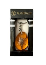 Resim Oval Model Akrep Fosilli Anahtarlık 