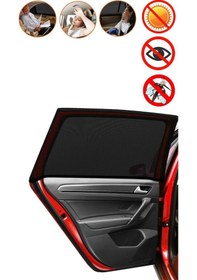 Resim Araba Gölgelik Araç Yan Cam Güneşlik Oto Örtü Perde Kılıf Güneşli 