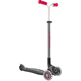 Resim Globber Master Işıklı Katlanabilir Scooter - Kırmızı / Siyah 