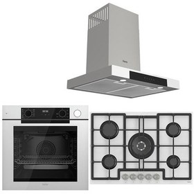 Resim Ferre QEP64CB + ED036 + D101 Steam Plus 75 Serisi 3'Lü Cam Ankastre Set 