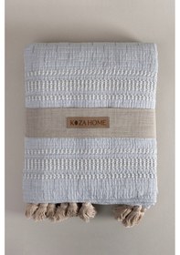 Resim Koza Home Assos Gri Taş Yıkama Çift Kişilik Yatak Örtüsü 230x250 5037 Gri 