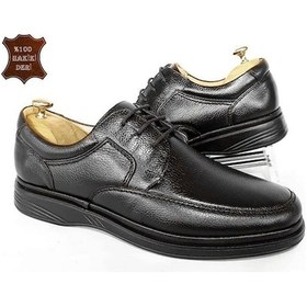 Resim Ortopedik Iç Dış Hakiki Deri Büyük Numara Günlük Erkek Ayakkabı 