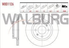 Resim KIA PİCANTO 04-11 ÖN FREN DİSK 252 MM (WALBURG) 