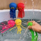 Resim Multicolor PVC Octopus Yaz Havuzu Su Oyuncağı, Kırmızı Sarı Mavi Karışık Renk, Yaz Su Parkı, Havuz, Plaj Oyunları, Duyusal Eğitim için 