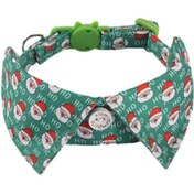 Resim Suntek Yılbaşı Kedi Tasması Dişi Erkek Yeşil-noel-baba 