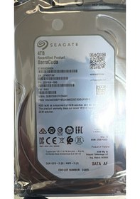 Resim 3.5" Seagate Barracuda St4000dm004 Sata 3.0 5400 Rpm 3.5" 4 Tb Harddisk Diğer 