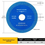 Resim Aubyhe Mermer Ve Seramik İçin Ultra İnce Diamant Kesim Bladesi, Kuru Kesim, Kenar Kırpma Olmadan, 100mm Açılmayan, Angülatör Uyumlu 
