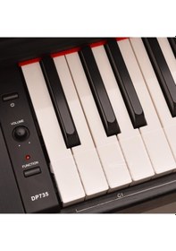 Resim Dominguez Dp735bk2 Dijital Piyano Siyah 88 Tuş Çekiç Aksiyonlu Gerçek Piyano Hissi 