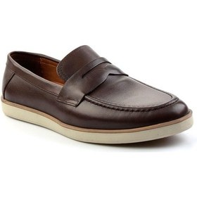 Resim Bambi Kahve Leather Erkek Loafer Ayakkabı E01054171341 Kahve 