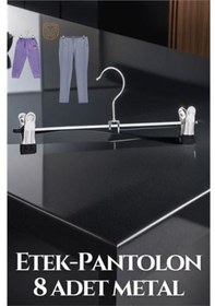 Resim Modacar Metal Etek Pantolon Askısı - Mandallı Etek Askısı Pantolon Askısı 8 Adet Çok Renkli 