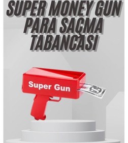 Resim Zengemtx Para Dolar Saçma Para Atma Tabancası Otomatik Kırmızı Oyuncak 