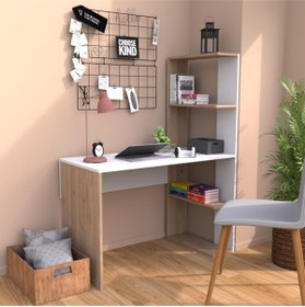 Resim Bimossa T8020 Atlas Kitaplıklı Çalışma Masası Cevi 