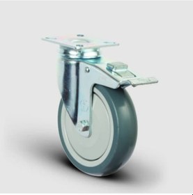 Resim ER01MBT150F Döner Tablalı Frenli Termo Kauçuk Tekerlek 