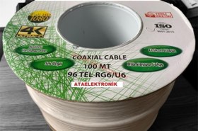 Resim 96 Telli Rg6 U6 100 Mt 100 Metre Uydu Çanak Anten Kablo Kaliteli Dış Pvc Kaplama Yerli Üretim Ata Elektronik