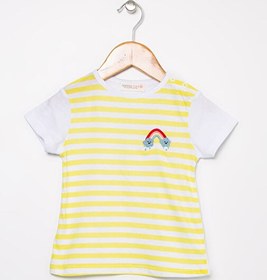 Resim Mammaramma Sarı - Beyaz Kız Bebek T-Shirt HG-08 