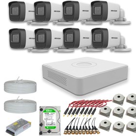 Resim hikvison Hikvision 2mp 8 Kameralı Dış Ortam Ahd Hd-tvı Full Kamera Seti 500gb Disk 