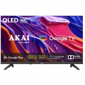 Resim AKAI 109 cm (43 Inch) Bezel-Less 4K UHD Smart QLED Google TV, AL43GQU-SFWS 