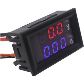 Resim Sanec-Dijital Voltmetre Dijital Ampermetre Dc 100V 10A Gerilim Akım 