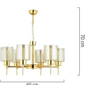 Resim Cemre 6 Lı Gold Modern Tasarım Yatak Odası Salon Avize-Aplik Seti 