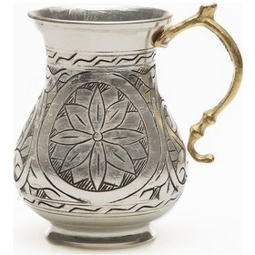 Resim Dmt Gaziantep Bakır El İşlemesi 6 Parça Su&ayran Bardak Takımı Bardak Meşrubat Takımı 1mm 