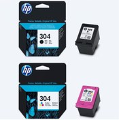 Resim HP 304 Orjinal Kartuş Set N9k05ae -n9k05ae / Deskjet 2600/2620/2630 /3720 / 3730 / 3732 