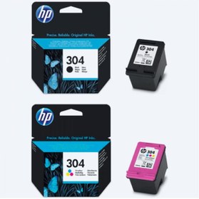 Resim HP 304 Orjinal Kartuş Set N9k05ae -n9k05ae / Deskjet 2600/2620/2630 /3720 / 3730 / 3732 