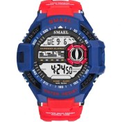 Resim Hanyang Bluered Erkekler Saatler Spor Askeri Smael Saatler Erkekler Su Geçirmez LED Spor Relogio MASCULINO1516B Yeni Dijital Saatı Askeri Ordu (Yurt Dışından) 